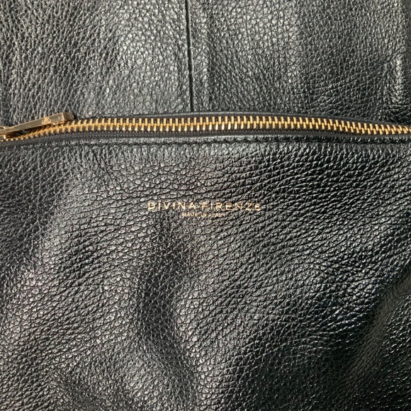 Divina Firenze Black Leather Backpack - Picture 3 of 11